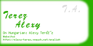 terez alexy business card